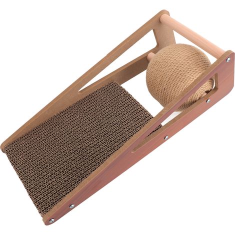Griffoir pour chat, Structure Stable, protection des meubles, grand tapis à gratter avec balle, jouet pour l'intérieur de la maison (1/5)
