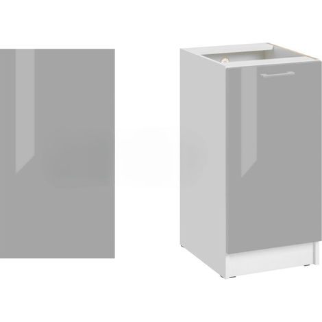 Cuisineandcie – Panneau de finition pour meuble bas gris brillant – Dimensions H 82 x P 58 cm – Élément indispensable pour harmoniser les meubles de cuisine (1/5)