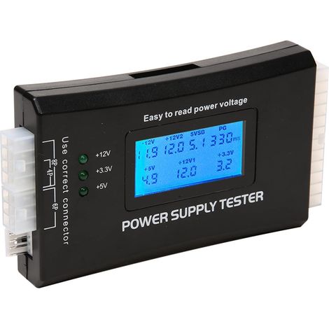 Testeur de charge de batterie Numérique LCD Afficher Pc Testeur d'alimentation d'alimentation de l'ordinateur 20/24 Vérification des outils de testeur de diagnostic de l'alimentation de l'alimentation (1/5)