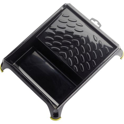 Bandeja de pintura plana antideslizante negra para el rodillo de 180 mm