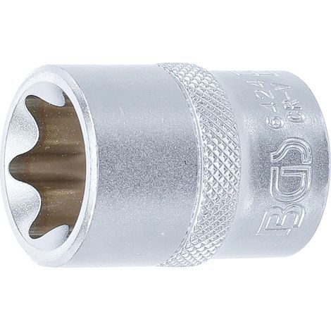 BGS Steckschlüssel-Einsatz E-Profil Antrieb Innenvierkant 12,5 mm (1/2") SW E24 - 6424 (1/3)