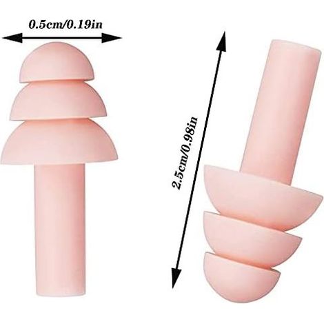 5 Paires Nageur Bouchons d'Oreille, Bouchons Imperméables en Silicone Réutilisables, Bouchons d'oreilles Mixte Adulte, pour Piscine, Mer, Bain, Sports Aquatiques (1/4)