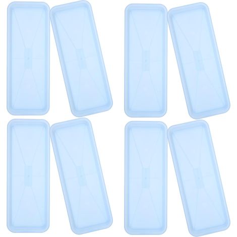 8 Pièces Soucoupes Rectangulaires Plastique pour Plantes Plateau de Drainage pour Pots de Fleurs Intérieur et Extérieur Plateau de Récupération Eau Support Robuste pour Plusieurs (1/5)