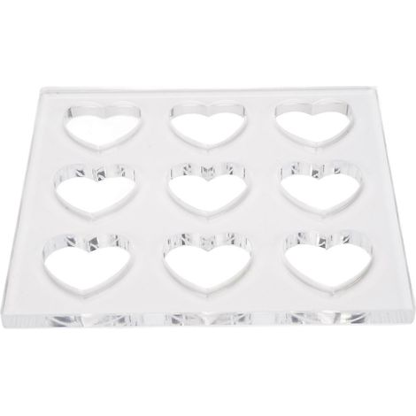 Moule pâtisserie cœur acrylique DIY pour modelage desserts, outil de boulangerie maison, façonneur de pâtisserie pour fêtes et préparation alimentaire (1/5)