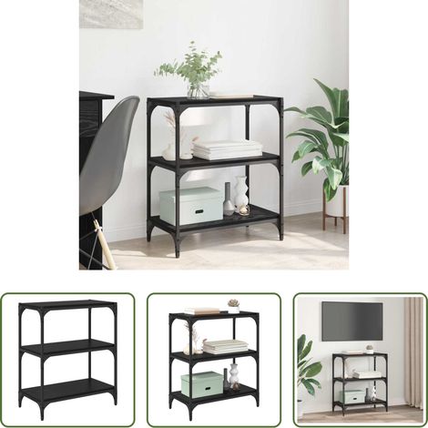Rangement bureau - Bibliothèque Chêne noir 60 x 33 x 70,5 cm (1/5)