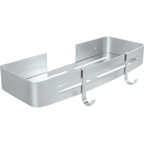 Étagère de Douche Etagère de Salle de Bain Sans Perçage,Panier de Douche Mural, Serviteur de Douche Panier de Rangement Organiseur, Adhésif, Aluminium (1/5)