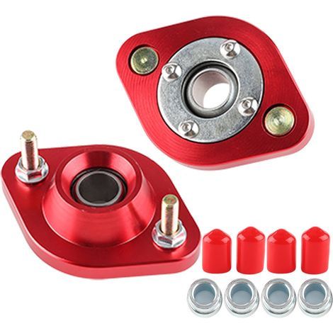 Kit de montage supérieur pour amortisseur de voiture, plaques de carrossage supérieures arrière pour E30 E36 E46 (rouge) (1/5)