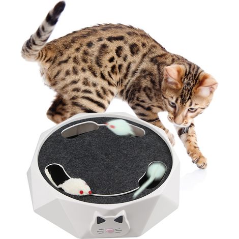 Katzenspielzeug mit interaktiver elektrischer Funktion und automatischer Rotation, ideal zum Versteckspielen.