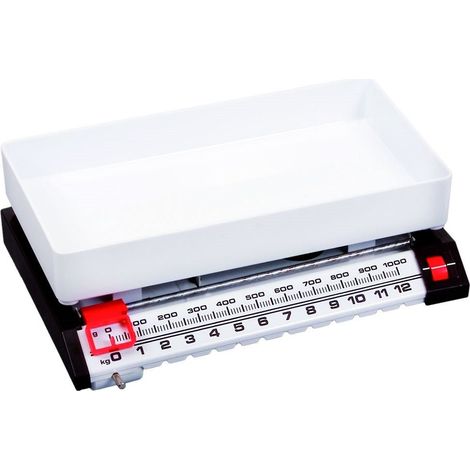 Zeitlose Küchenwaage, präzise, wiegt bis 13 kg.