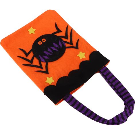 Sac Halloween Araignée Réutilisable pour Fête et Fournitures Quotidiennes avec Poignées (1/5)