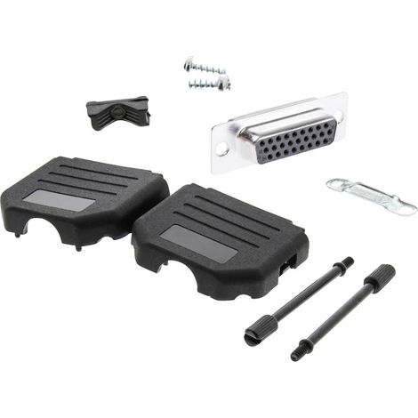 MH Connectors MHDPPK15HD26FS-K Kit embase SUB-D femelle 180 ° Nombre de pôles: 15 fût à souder 1 pc(