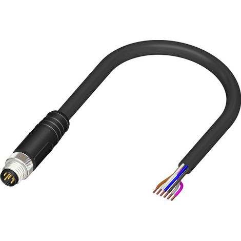 Câble d'actionneur RS PRO 6 conducteurs , M8 Mâle vers , 2m ( Prix pour 1 )