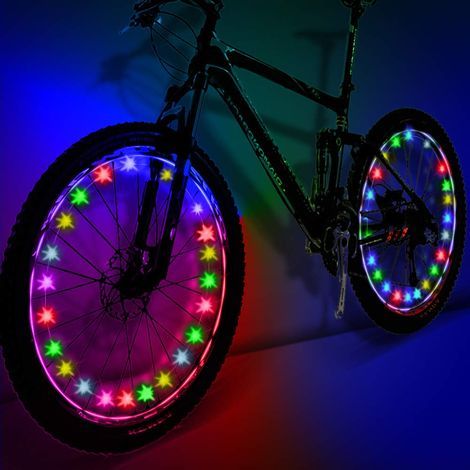 LED-Lichterkette für Fahrradreifen – Fahrradlichter, Positionslichter, Radlichter – Fahrradreifenzubehör für den Außenbereich
