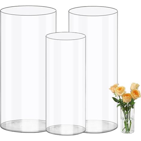 vases en acrylique transparent pour fleurs cylindrique bougies arrangement floral la maison mariage cm (1/5)