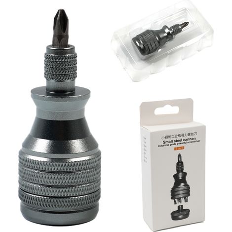 Mini cacciavite 7 in 1, cacciavite in titanio, cacciavite Phillips magnetico segmentato da 1/4 di pollice, utensili per riparazioni domestiche