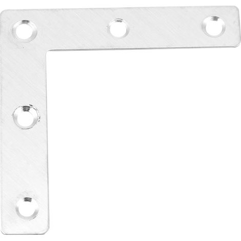 Équerre de fixation en acier inoxydable L, lot de 50 pièces, connecteur pour meubles, angle droit, 80 mm (1/4)