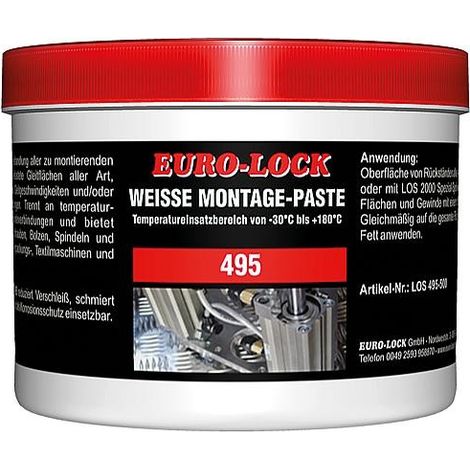 Pâte de montage blanche EURO-LOCK LOS 495 boîte 500g