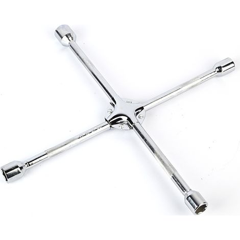 Outils pour le démontage et le changement de pneus - Clé à roue - Clé à roue multifonctionnelle - Outils d'urgence pour voiture - Clé à roue - Acier au chrome-vanadium (1/4)