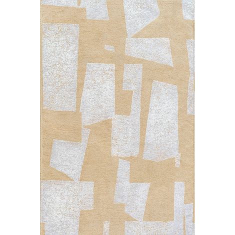 Tapis intérieur extérieur beige jacquard antidérapant - 80 x 150 cm (1/5)