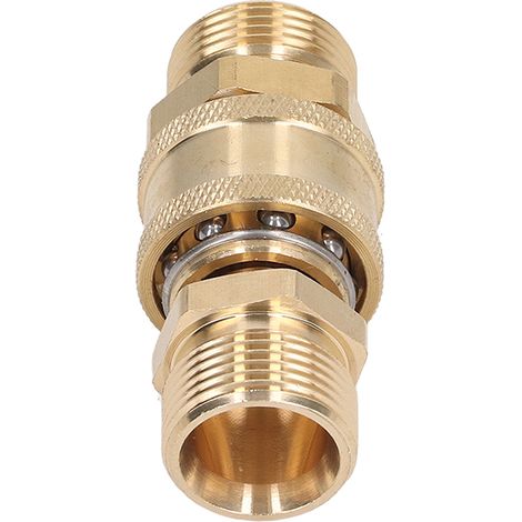 Raccord de nettoyeur haute pression 5000PSI, adaptateur de tuyau de lavage, connecteurs mâle femelle, filetage M22x1,5mm, bouchon et prise pour machine à laver (1/5)