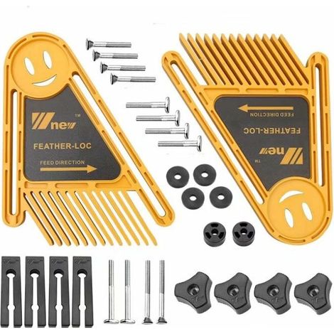 Multi-Usage Bois Fraise Double Featherboards Feather Loc Tableau pour Scies Circulaires de Table Router & Tables Clôtures Outils Mitre Gauge Fente Menuiserie DIY Guazhunii 2PCS