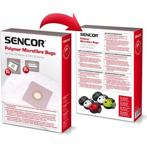 SENCOR SAC POUR ASPIRATEUR SVC45 - 5 UNITÉS WOREK SVC 45
