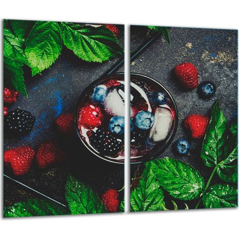 Tabla de cortar de vidrio 2x 30x52 fruta (1/5)
