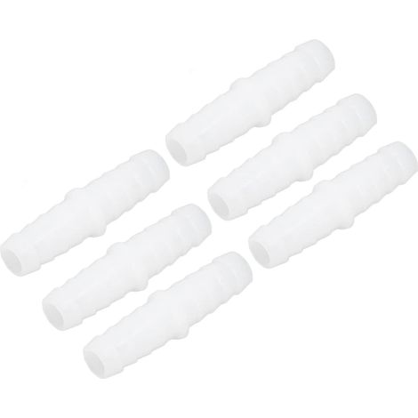 Lot de 10 Raccords, Plastique Droit 9mm, Polyéthylène Résistant, Tuyau Pompe Silicone, Usage Alimentaire et Laboratoire (1/5)