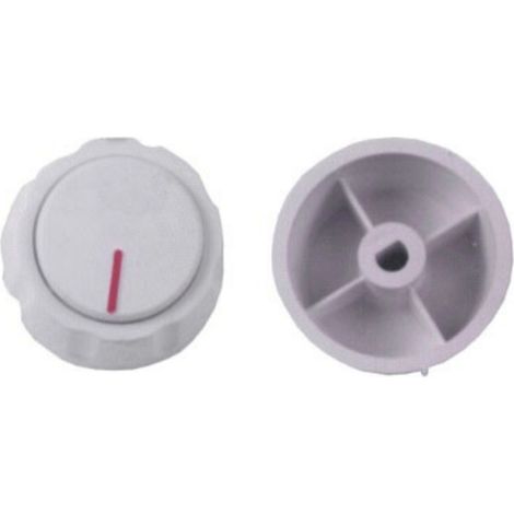Mando cocina estandar 6 mm. eje corto blanco