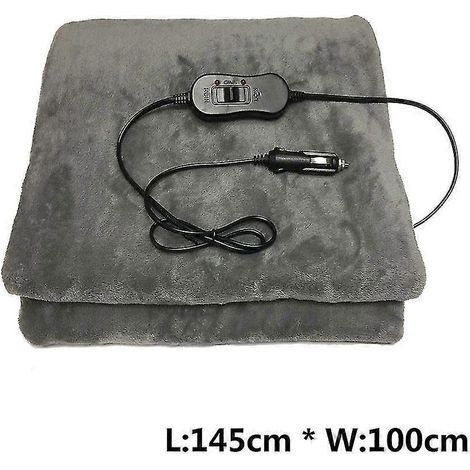Manta eléctrica calefactable de 12 V, edredón térmico de viaje para coche, barco o camión. (1/5)