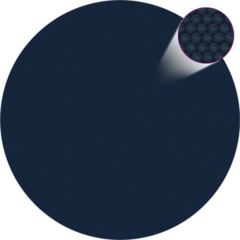 vidaXL Floating PE Solar Pool Film 210 cm Black and Blue