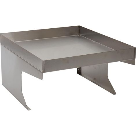 Garage pour tondeuse-robot avec bac à plantes HHG-786, toit Abri pour tondeuse, métal 37x60x70cm, inox