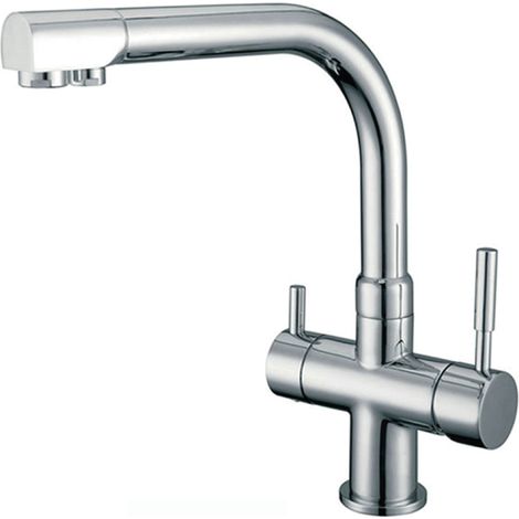 Rubinetto da cucina Shurity 380 3 vie 3/8” Cromo (1/3)