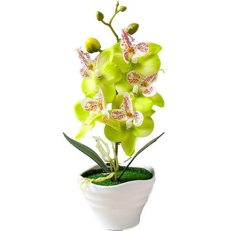Orchidée Artificielle - Phalaenopsis en Pot - Décoration Intérieure Maison Bureau - 1 Pièce (1/5)