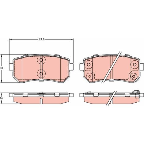 Hintere Bremsbeläge GDB3421 TRW (1/5)