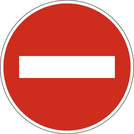 Panneau Sens Interdit B1 – Circulation Interdite à Tout Véhicule – 450 mm –  Signalisation Ronde Sécurité Routière – Modèle Ecolign – Aluminium Rétro-réfléchissant NF (1/5)