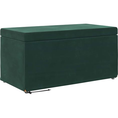 Taburete Verde oscuro Terciopelo y Madera Fabricada vidaXL