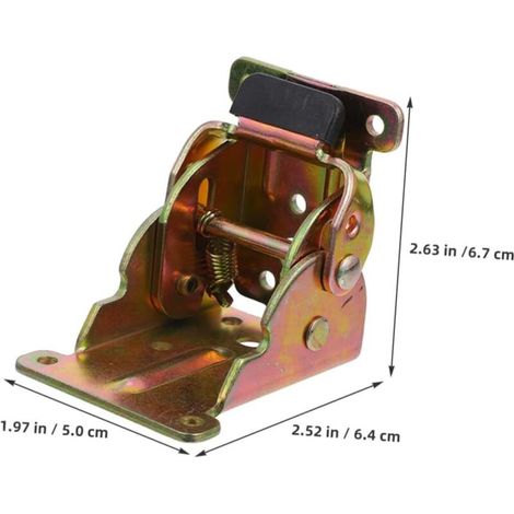 Lot de 2 Charnière invisible à 90 degrés pour pied de table pliante en métal, mécanisme de verrouillage pour table à manger (1/4)