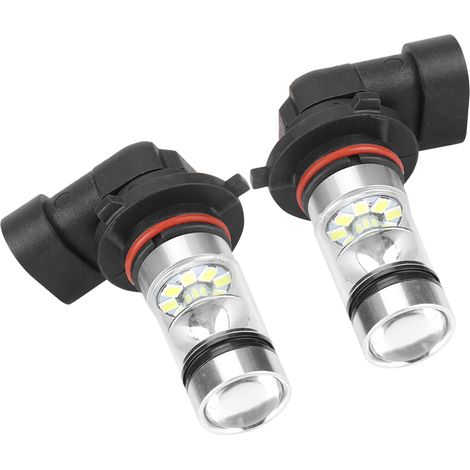 2 ampoules LED 9006/HB4 100W blanches haute luminosité pour phares et feux antibrouillard pour voiture (1/5)