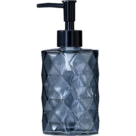Distributeur De Savon - Verre 350 Ml Avec Pompe En Plastique Antirouille - Pour Salle De Bain Et Cuisine (1/5)
