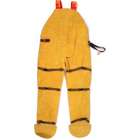 Tenue de soudure ignifuge en cuir de vache résistante à l'usure, vêtement de protection pour soudeur, combinaison de travail anti-feu (1/5)