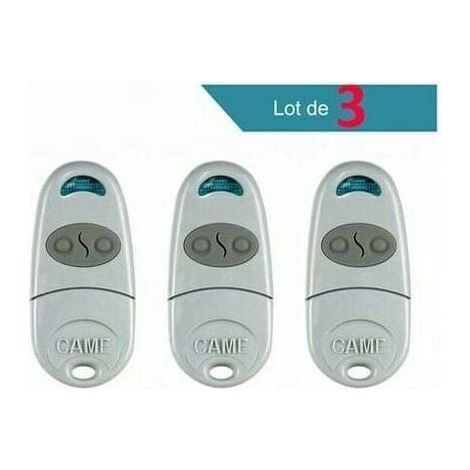 Mando a distancia Came TOP432NA, paquete de 3 – Frecuencia de 433,92 MHz – 2 canales – Programación rápida en 30 segundos – Compatible con receptores CAME