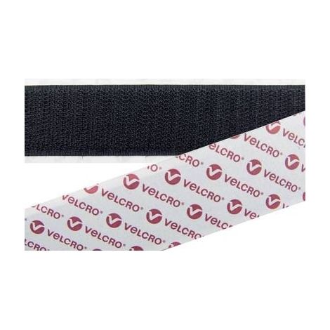 VELCRO® E08802533011425 Nastro a strappo da incollare Parte rigida (L x L) 25000 mm x 25 mm Nero 25 m