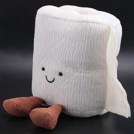 Poupée en rouleau de papier toilette, pendentif poupée intéressant et adorable, blanc (1/5)