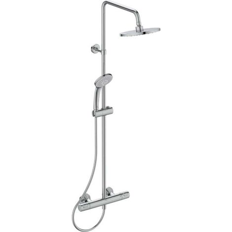 Ideal Standard Ceratherm T25 - Set de douche avec thermostat, diamètre 20 cm, 3 jets, chrome A7209AA (1/5)