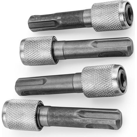 CSPARTV (6,35 mm) 4er-Pack, Silber, Schraubendreherbit, 45 Stahl, Bithalter, Präzisionsbohren, Schraubendreherbithalter, für Schlagbohrmaschinen, leichte Handbohrmaschinen (1/5)