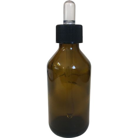 Bottiglietta in vetro scuro da 100 ml, completa di contagocce (confezione da 63 pz)