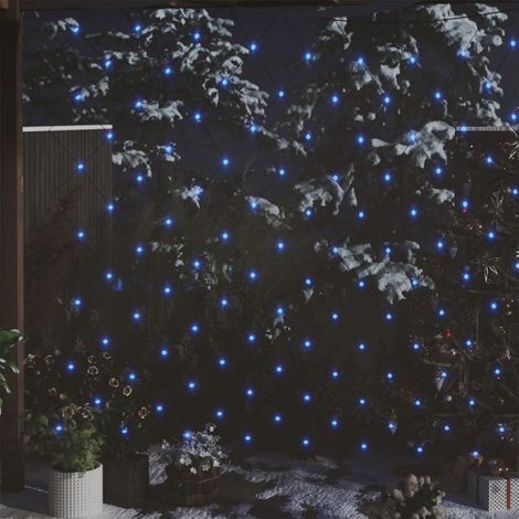 Décoration de Noël - Filet lumineux bleu de Noël 3x3 m 306 LED Intérieur/extérieur -WYW11324 (1/5)