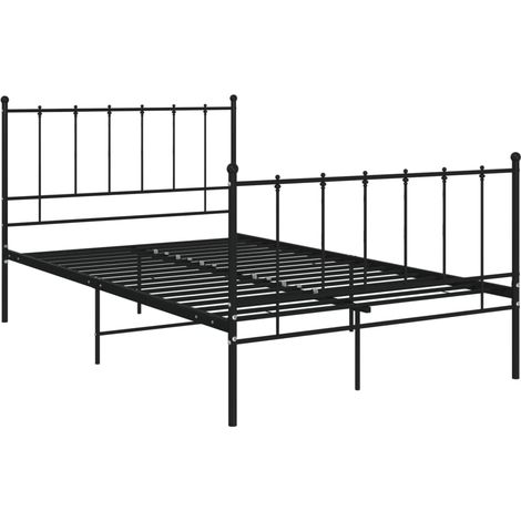 Maison Exclusive - Bett Schwarz Metall 120x200 cm