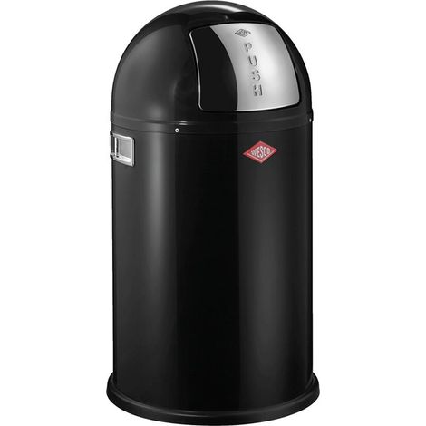 Wesco Mülleimer Pushboy Junior schwarz (1/3)